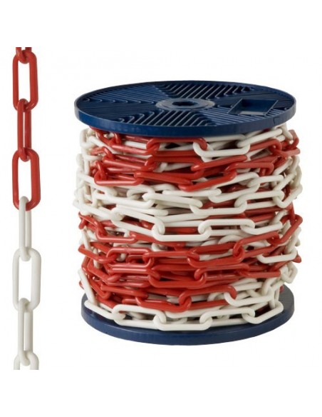 Cadena Plastico Bicolor   6mm  Rollo 25 metros